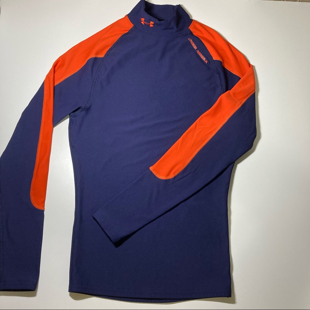Under Armour Men's Shirt - Navy and Orange